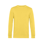 Sweatshirt de gola redonda de algodão orgânico 280 g/m2 B&C cor amarelo