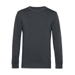 Sweatshirt de gola redonda de algodão orgânico 280 g/m2 B&C cor cinzento-escuro