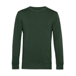 Sweatshirt de gola redonda de algodão orgânico 280 g/m2 B&C cor verde bosque