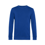 Sweatshirt de gola redonda de algodão orgânico 280 g/m2 B&C cor azul real