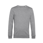 Sweatshirt de gola redonda de algodão orgânico 280 g/m2 B&C cor cinzento-claro