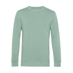 Sweatshirt de gola redonda de algodão orgânico 280 g/m2 B&C cor verde menta