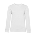 Sweatshirt para mulher de manga comprida em algodão 280 g/m2 B&C cor branco