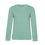 Sweatshirt para mulher de manga comprida em algodão 280 g/m2 B&C cor verde menta