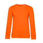 Sweatshirt para mulher de manga comprida em algodão 280 g/m2 B&C cor cor-de-laranja escuro