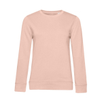 Sweatshirt para mulher de manga comprida em algodão 280 g/m2 B&C cor rosa pastel