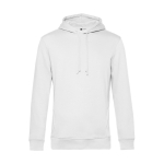 Sweatshirt moderna de algodão orgânico com capuz 280 g/m2 B&C cor branco