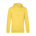 Sweatshirt moderna de algodão orgânico com capuz 280 g/m2 B&C cor amarelo