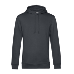 Sweatshirt moderna de algodão orgânico com capuz 280 g/m2 B&C cor cinzento-escuro