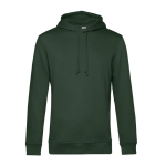 Sweatshirt moderna de algodão orgânico com capuz 280 g/m2 B&C cor verde bosque