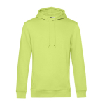 Sweatshirt moderna de algodão orgânico com capuz 280 g/m2 B&C cor verde-lima