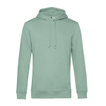 Sweatshirt moderna de algodão orgânico com capuz 280 g/m2 B&C cor verde menta