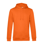 Sweatshirt moderna de algodão orgânico com capuz 280 g/m2 B&C cor cor-de-laranja escuro