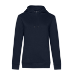 Sweatshirt de algodão e poliéster reciclado para mulher 280 g/m2 B&C cor azul-marinho