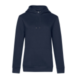 Sweatshirt de algodão e poliéster reciclado para mulher 280 g/m2 B&C cor azul-marinho