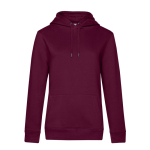 Sweatshirt de algodão e poliéster reciclado para mulher 280 g/m2 B&C cor grená