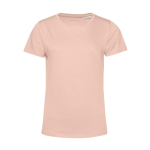 T-shirt de algodão orgânico para mulher manga curta 150 g/m2 B&C cor rosa pastel