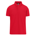 Polo clássico unissexo de algodão em manga curta 180 g/m2 B&C cor vermelho