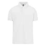 Polo clássico unissexo de algodão em manga curta 180 g/m2 B&C cor branco