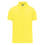 Polo clássico unissexo de algodão em manga curta 180 g/m2 B&C cor amarelo