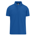 Polo clássico unissexo de algodão em manga curta 180 g/m2 B&C cor azul real