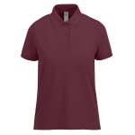 Polo clássico de algodão para mulher de manga curta 180 g/m2 B&C cor bordeaux