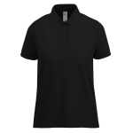 Polo clássico de algodão para mulher de manga curta 180 g/m2 B&C cor preto