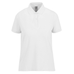 Polo clássico de algodão para mulher de manga curta 180 g/m2 B&C cor branco