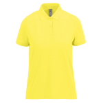 Polo clássico de algodão para mulher de manga curta 180 g/m2 B&C cor amarelo