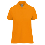 Polo clássico de algodão para mulher de manga curta 180 g/m2 B&C cor laranja