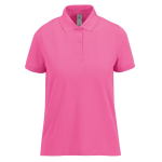 Polo clássico de algodão para mulher de manga curta 180 g/m2 B&C cor cor-de-rosa