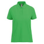 Polo clássico de algodão para mulher de manga curta 180 g/m2 B&C cor verde maçã