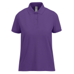 Polo clássico de algodão para mulher de manga curta 180 g/m2 B&C cor violeta