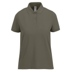 Polo clássico de algodão para mulher de manga curta 180 g/m2 B&C cor verde militar