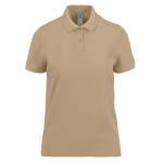 Polo clássico de algodão para mulher de manga curta 180 g/m2 B&C cor dourado