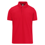 Polo corporativo básico unissexo de algodão manga curta 210 g/m2 B&C cor vermelho