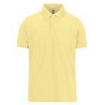 Polo corporativo básico unissexo de algodão manga curta 210 g/m2 B&C cor amarelo-claro