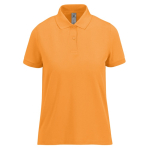 Polo básico de algodão para mulher de manga curta 210 g/m2 B&C cor cor-de-laranja