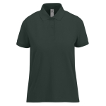 Polo básico de algodão para mulher de manga curta 210 g/m2 B&C cor verde bosque