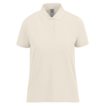 Polo básico de algodão para mulher de manga curta 210 g/m2 B&C cor branco-sujo