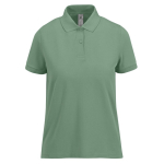 Polo básico de algodão para mulher de manga curta 210 g/m2 B&C cor verde oliva