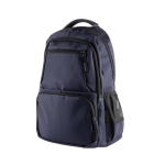 Mochila de couro sintético vários compartimentos no exterior 15'' cor azul-marinho quinta vista