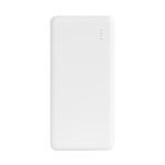 Bateria externa de ABS reciclado com capacidade de 8.000 mAh cor branco quinta vista