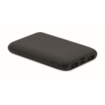 Powerbank retangular feito de ABS reciclado 5.000 mAh cor preto