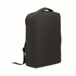 Mochila de RPET com efeito marmorizado e suporte para trolley 15'' cor preto