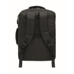 Mochila de RPET com efeito marmorizado e suporte para trolley 15'' cor preto