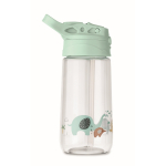 Garrafa promocional de tritan infantil com palhinha 450ml cor verde menta sexta vista