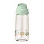 Garrafa promocional de tritan infantil com palhinha 450ml cor verde menta oitava vista