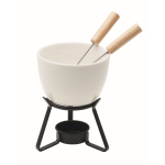 Pequeno conjunto de fondue de chocolate para 2 pessoas 240ml cor branco