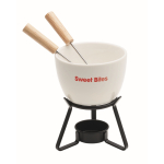 Pequeno conjunto de fondue de chocolate para 2 pessoas 240ml cor branco vista principal